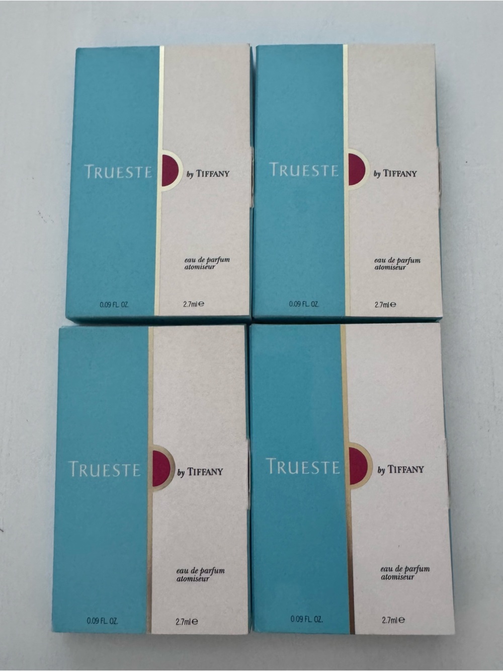 4x TRUESTE BY TIFFANY EAU DE Parfum Sample Size 1/2 Full